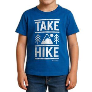 🔥 5 for $30 🔥 Eddie Bauer Boys “Take a Hike” Short Sleeve T-Shirt | 5-6